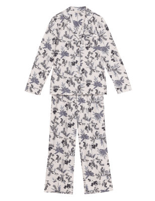 

Womens M&S Collection Cool Comfort™-Schlafanzugset aus Baumwolle und Modal mit Blumenmuster - White Mix, White Mix