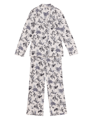 

Womens M&S Collection Cool Comfort™ Cotton Modal Floral Pyjama Set - White Mix, White Mix