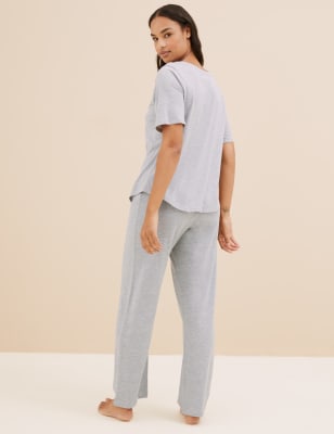 2pk Cotton Modal Pyjama Bottoms