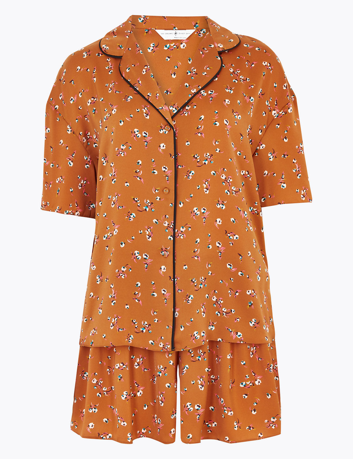 Satin Floral Print Short Pyjama Set