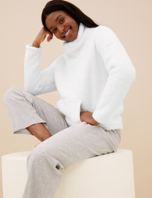 

M&S Collection Top abrigado de borreguito de osos de pelucheWomens - Light Natural, Light Natural