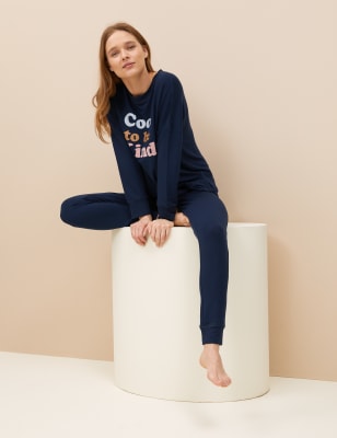 

Womens M&S Collection Lounge-Leggings mit Flexifit™ - Navy, Navy