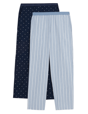 

BODY Pack de 2 partes de abajo de pijama 100% algodón Cool Comfort™Womens - Blue Mix, Blue Mix