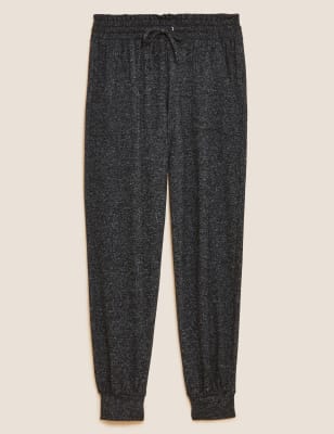 

Womens M&S Collection Cosy Knit Lounge Cuff Joggers - Black, Black