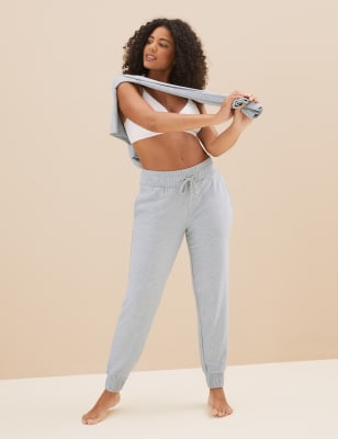 

Womens M&S Collection Lounge-Jogginghose aus Baumwollmischgewebe mit Bündchen und Flexifit™ - Grey, Grey