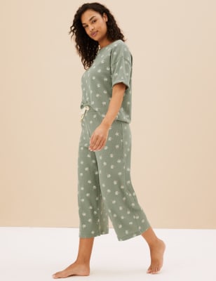 Pantalón de pijama pesquero con algodón estampado | M&S ES