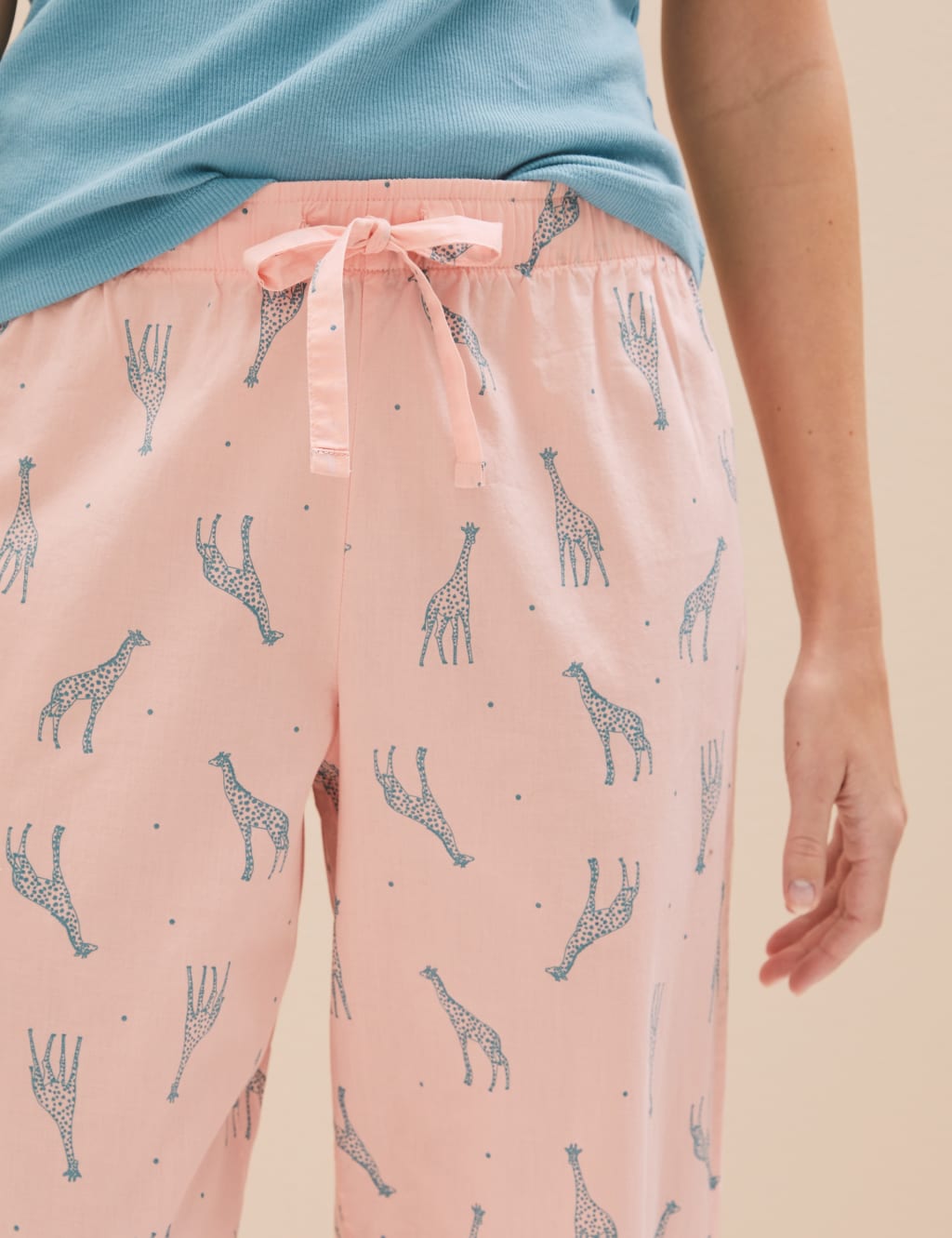 Pure Cotton Giraffe Print Pyjama Bottoms image 2