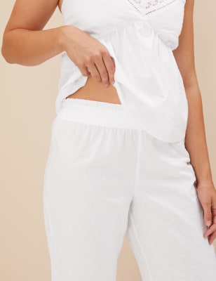 Ladies cropped pyjama online bottoms