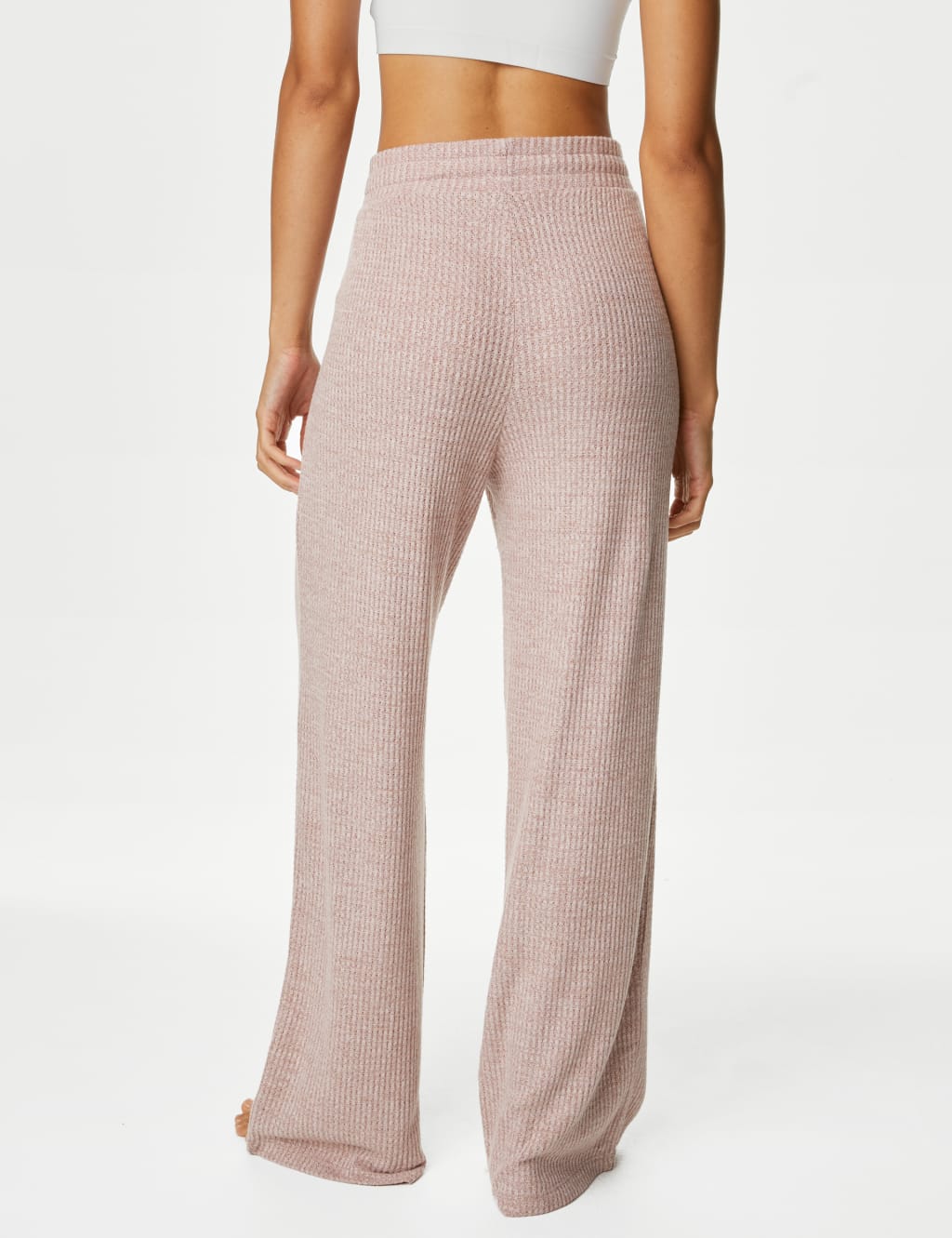 Cosy Waffle Lounge Wide Leg Trousers image 4
