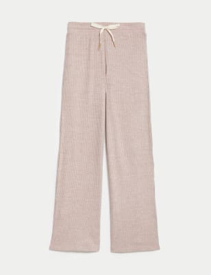 Cosy Waffle Lounge Wide Leg Trousers