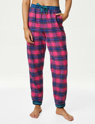 Pure Cotton Checked Pyjama Bottoms