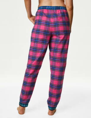 Pure Cotton Checked Pyjama Bottoms