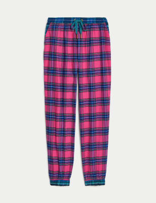 Pure Cotton Checked Pyjama Bottoms