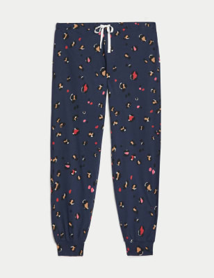 

Womens M&S Collection Schlafanzughose aus Baumwolle und Modal mit Tiermuster - Navy Mix, Navy Mix
