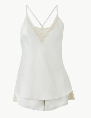 Bridal Cami Set Personalised Satin Embroidery Australia