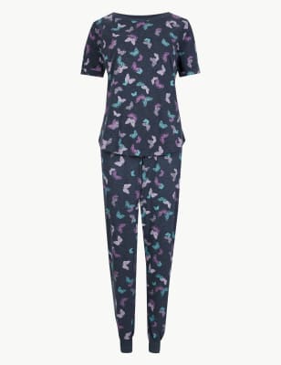 Butterfly Print Short Sleeve Pyjama Set M S Collection M S