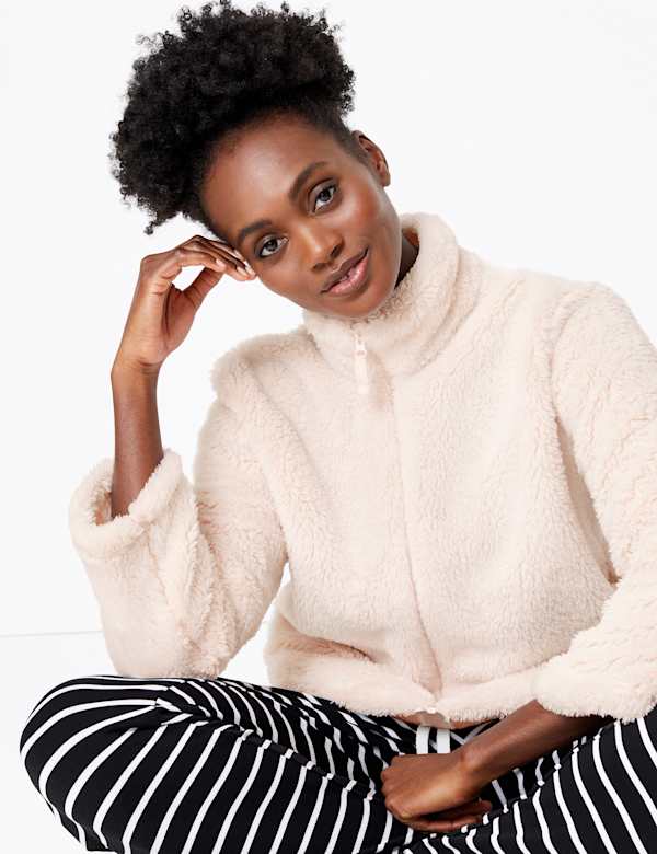 Fleece Long Pile Zip-Up Snuggle Top