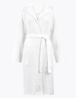 Pure Cotton Muslin Dressing Gown | M&S Collection | M&S