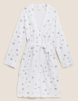 m&s white dressing gown