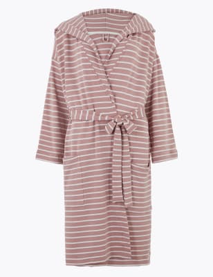 

Womens M&S Collection Striped Dressing Gown - Light Pink Mix, Light Pink Mix