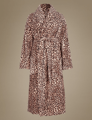 leopard print dressing gown uk