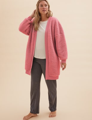 

Womens M&S Collection Teddy Borg Cardigan - Dusky Rose, Dusky Rose