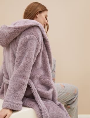 

M&S Collection Bata polar con capuchaWomens - Brown Haze, Brown Haze