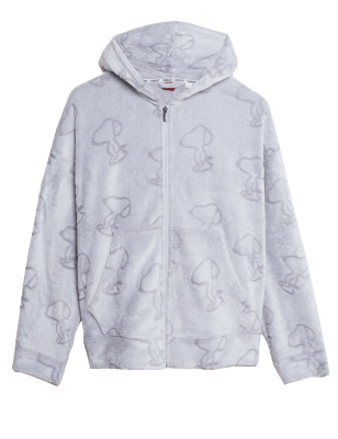 

Womens M&S Collection Fleece Snoopy™ Hoodie - Silver Grey, Silver Grey