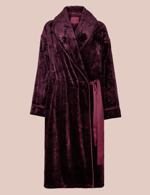 velvet dressing gown womens