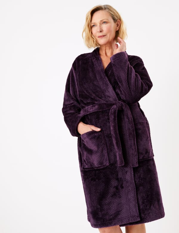 Textured Kimono Dressing Gown