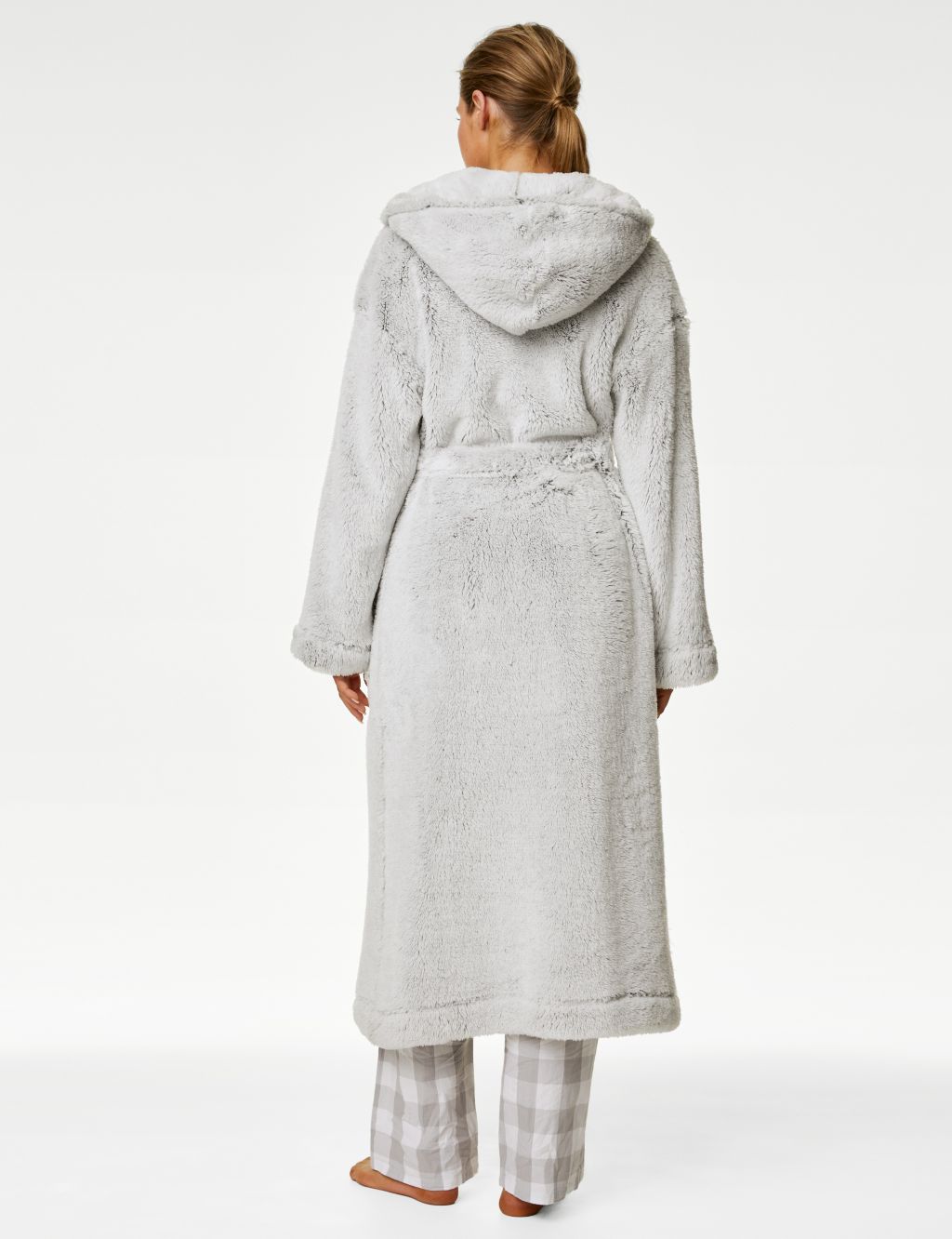 Fleece Hooded Dressing Gown image 5