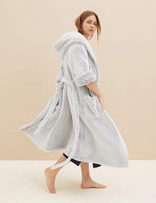 Fleece Hooded Dressing Gown | M&S Collection | M&S