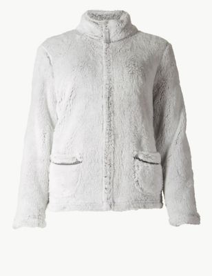 short fleece bed jacket