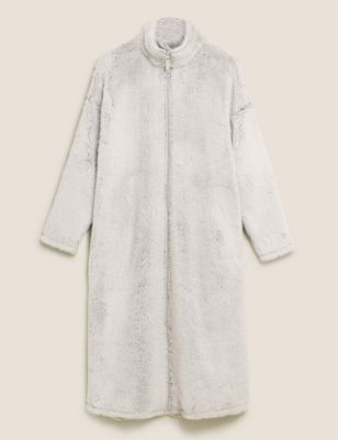 zipped dressing gown