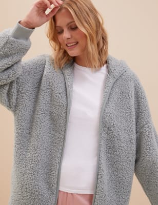 Teddy hooded online cardigan