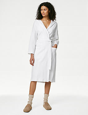 Baum Ladies Womens Soft Fleece Button Gown Bath Robe Dressing Gown Nightwear 