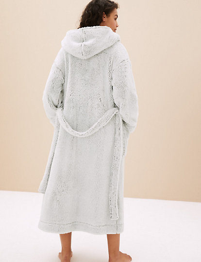 Fleece Hooded Dressing Gown