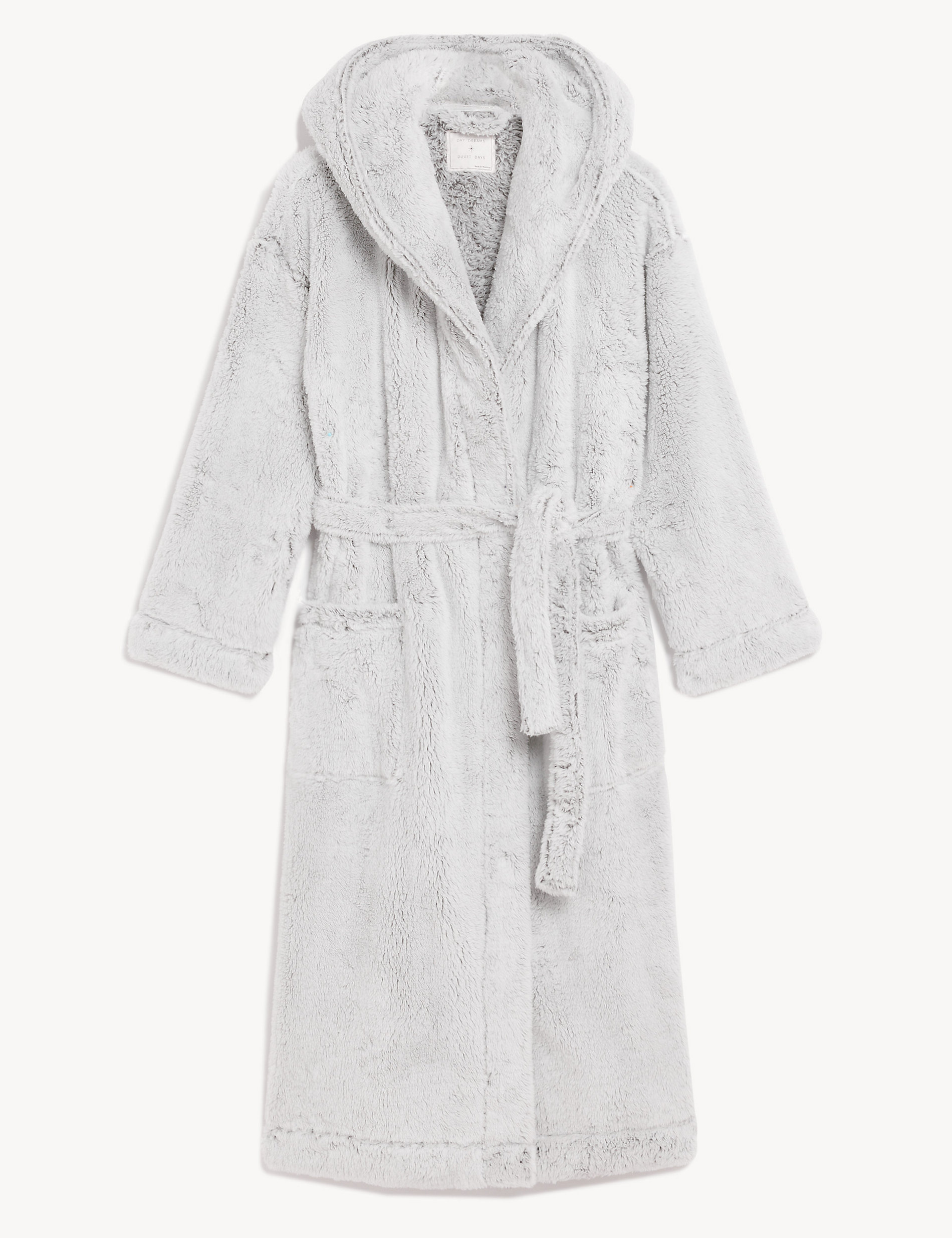 Forever Dreaming Ladies Hooded Dressing Gown Above Knee Snuggle Top 