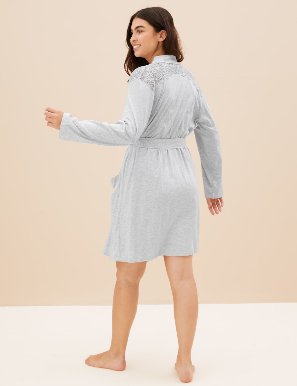 Cool Comfort™ Cotton Modal Lace Trim Wrap image 4