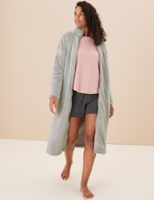 Long zipped best sale dressing gown