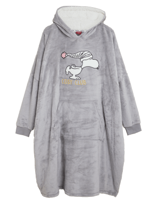 

M&S Collection Sudadera con capucha polar de Snoopy™Womens - Grey Mix, Grey Mix