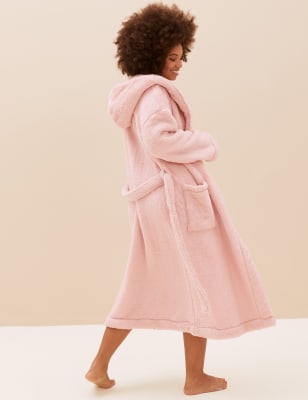 Fleece Hooded Dressing Gown