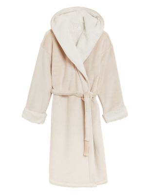 

Womens M&S Collection Premium Borg Lined Long Dressing Gown - Ivory, Ivory