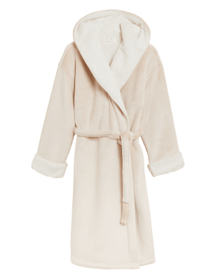 

Womens M&S Collection Premium Borg Lined Long Dressing Gown - Ivory, Ivory