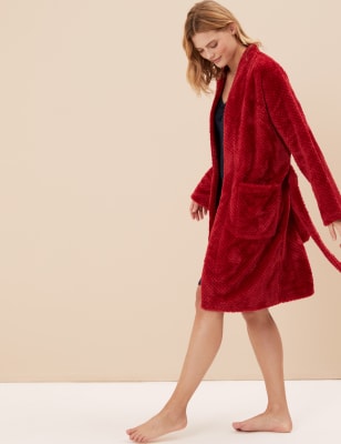 Marks and spencer 2024 fleece dressing gown