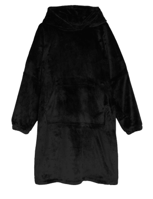 

Womens M&S Collection Oversized Fleece Hoodie - Black, Black