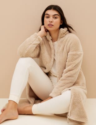 

Womens M&S Collection Fleece Long Dressing Gown - Rose Quartz, Rose Quartz