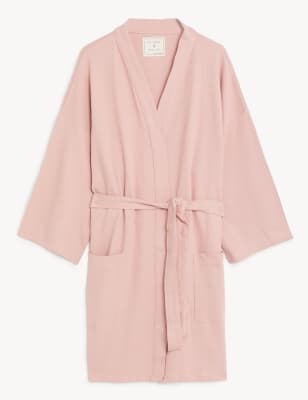 Pure Cotton Waffle Tie Dressing Gown