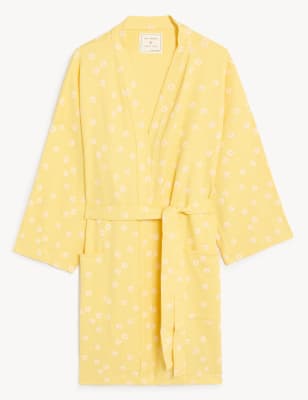 Pure Cotton Waffle Dressing Gown