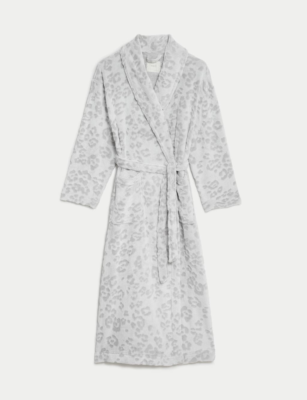 Fleece Animal Print Long Dressing Gown image 2